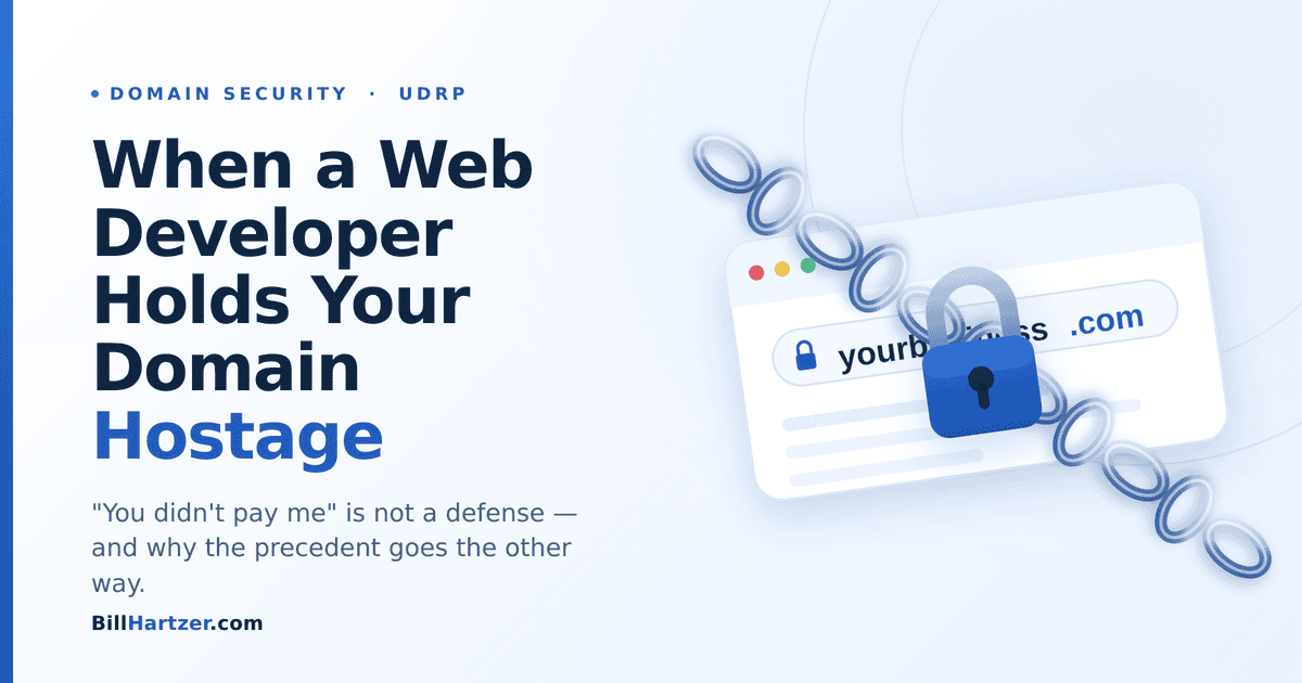 When a web developer hijacks your domain